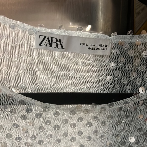Zara pretty blue sparkly top - Picture 2 of 5